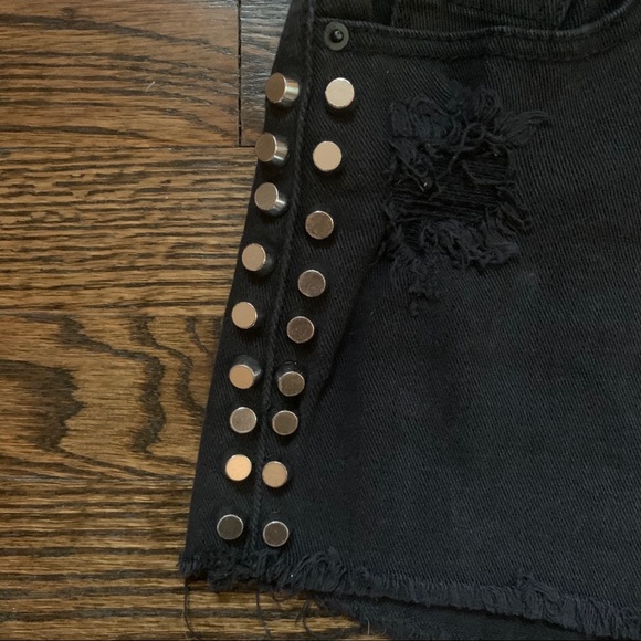 Studded Denim Shorts - Picture 3 of 4